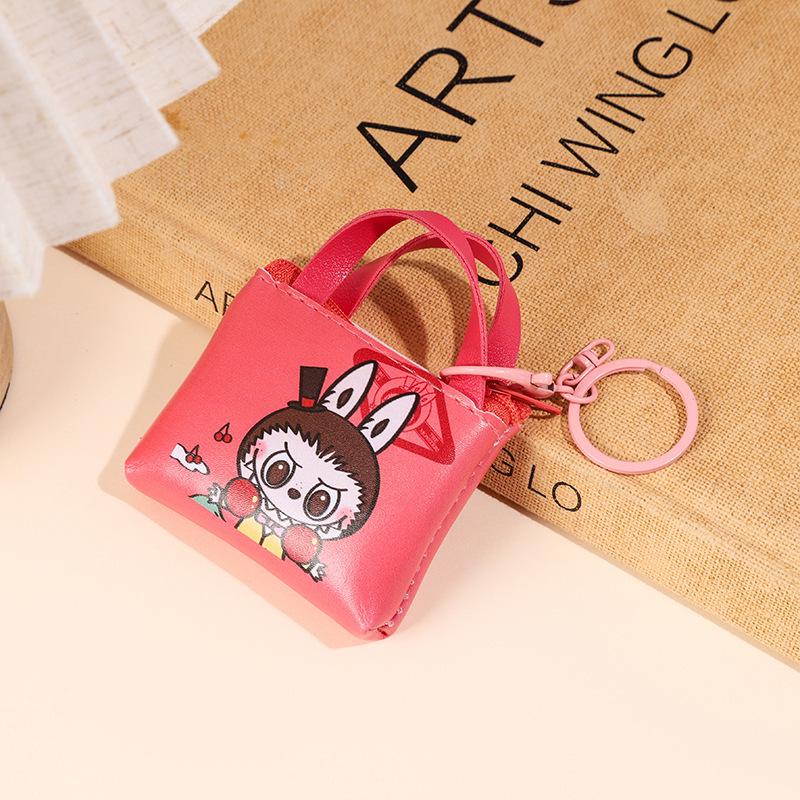 Mini Grenzüberschreitendes Münzfach & Schlüsselanhänger - Leichte, tragbare PU-Aufbewahrungstasche für Kopfhörer