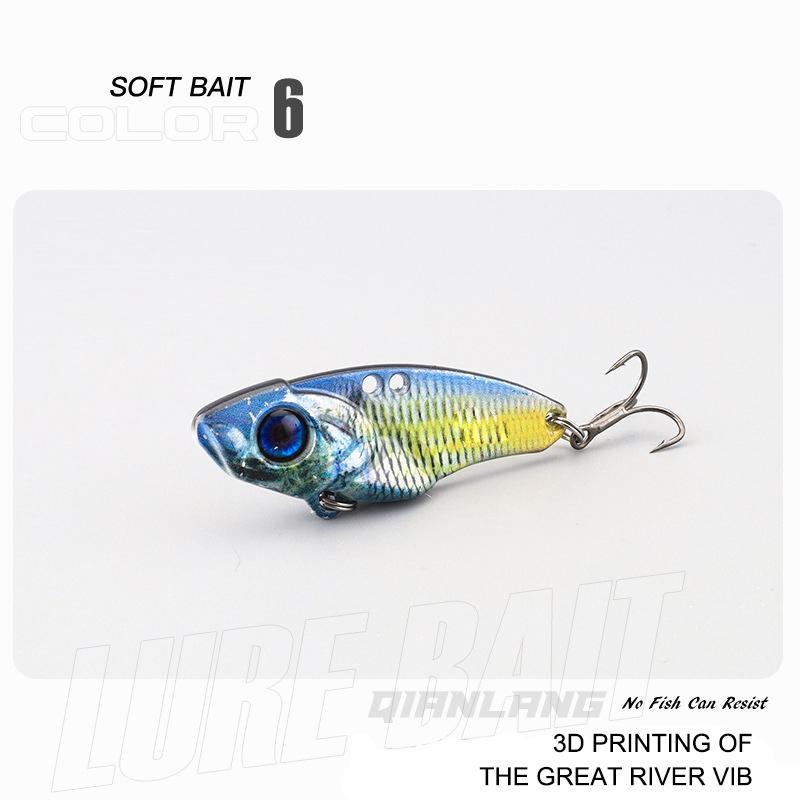 

Vib Vibrating Lure 7G-20G 3D Printed Sanbon Hook Long Casting Road Runner False Bait Sequins as the picture