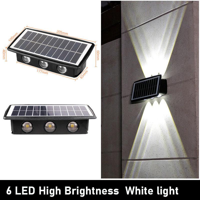 Solar Wall LED Light Outdoor Garden Decoration Wall Lamp High Brightness Up And Down Luminous Lighting Outdoor Solar LED Lamp