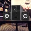 Mini USB 2.1 Wired Combination Speaker Bass Music Subwoofer for Phone Laptop PC Black