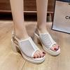 Ladies Shoes  High Quality Buckle Strap Women's Sandals Fashion Peep Toe Casual Sandals Women New Best Seller Heeled Sandals
