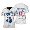 Custom Personalized Name Baseball T-Shirt 3D Print Short Sleeve Baseball Tee Shirt For Men Kids Tshirts Gift For Baseball Player