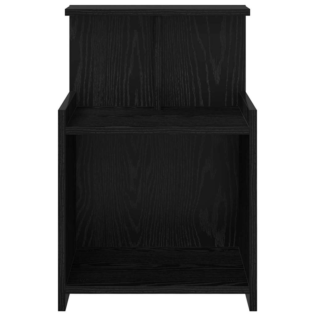 Nightstand 2 Pcs Black Oak Effect 40 X 35 X 60 Cm