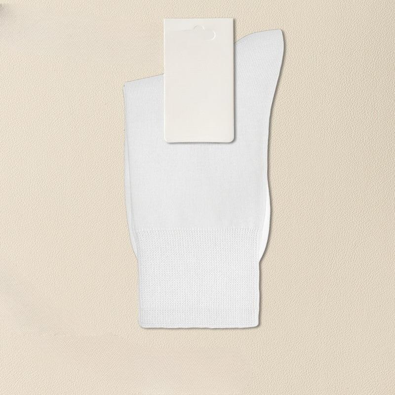 Женские весенне-осенние хлопковые однотонные антибактериальные дезодорирующие влагоотводящие длинные носки 1 pair