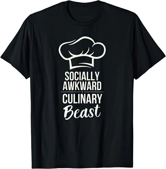 Socially Awkward Culinary Beast Funny Cook Chef Kitchen Graphic T Shirt