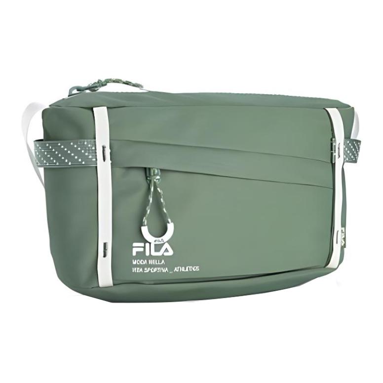 New FILA Fabric Shoulder Bag, Crossbody Bag Extra Small Unisex Green/Yellow/Pink A13U421131F