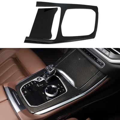 Cache-bandeau de levier de vitesses en fibre de carbone ABS pour BMW X5 G05 2019 2020 2021 Accessoires d'intérieur de voiture