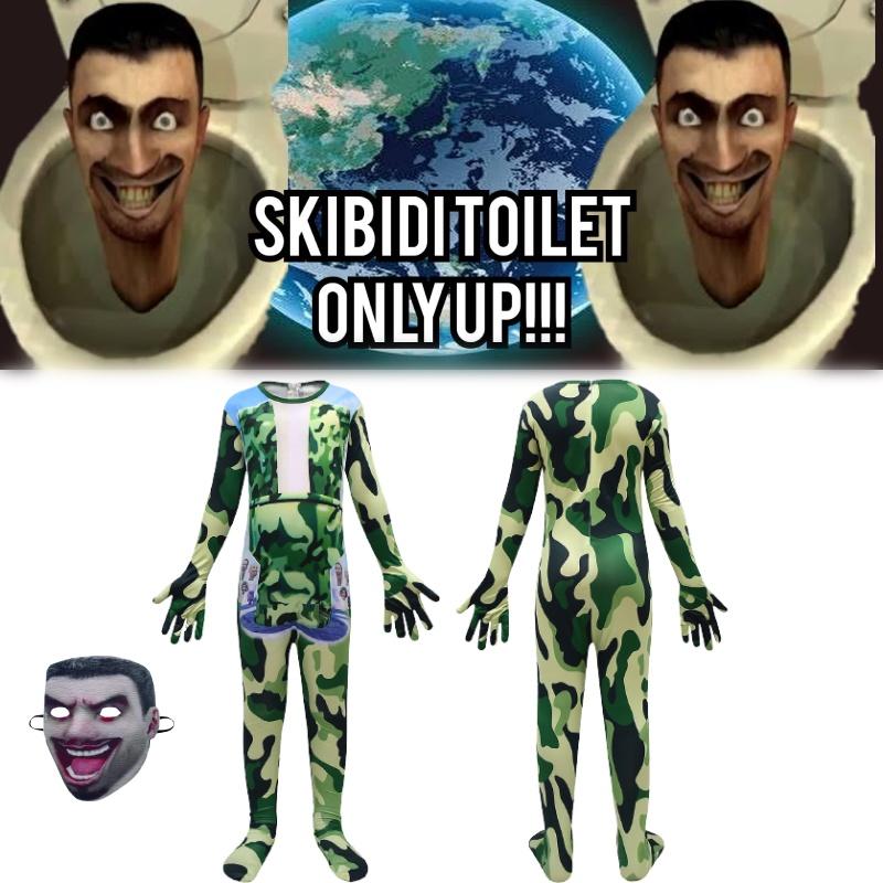 Cartoon Toilet Man Cosplay Costume With Mask Soft Fabric European Style Code 4733)