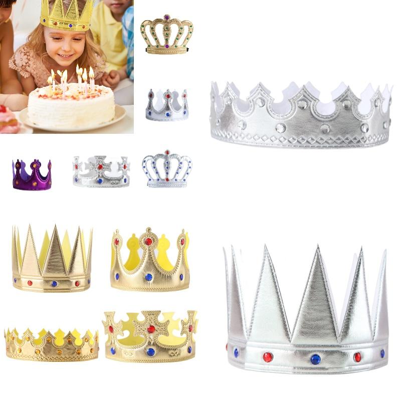 Stilvolle goldene Krone für Kinder, perfekt für Halloween- und Geburtstagsfeiern