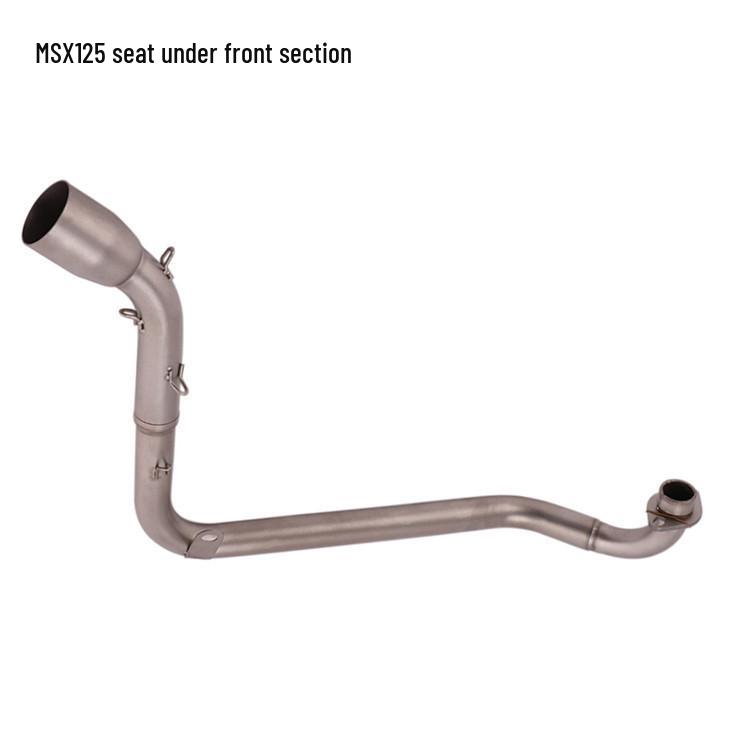 Silver Steel Dual Tail Exhaust for Monkey 125 MSX125 Horizontal Cylinder