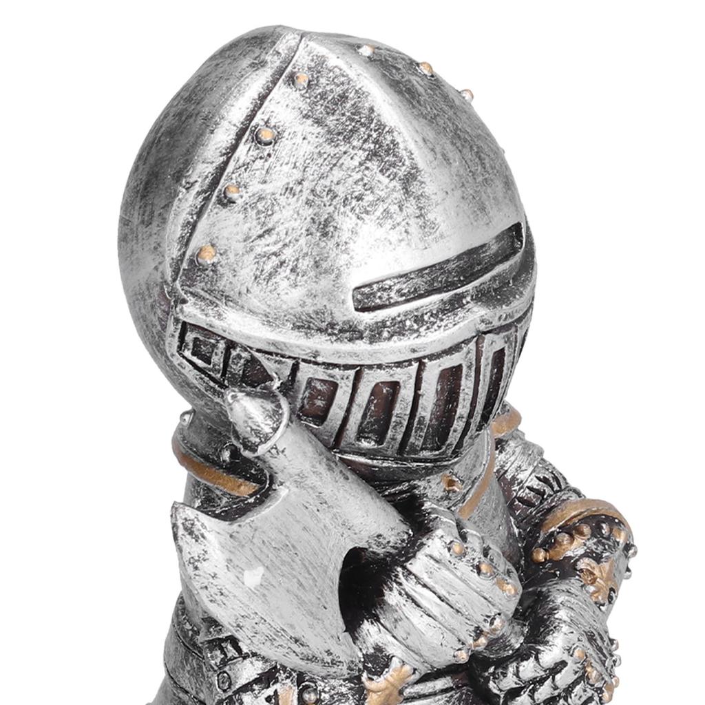 Medieval Crusader Knight Gnomes Guard Resin Ornament Outdoor Garden Decoration Statue#1