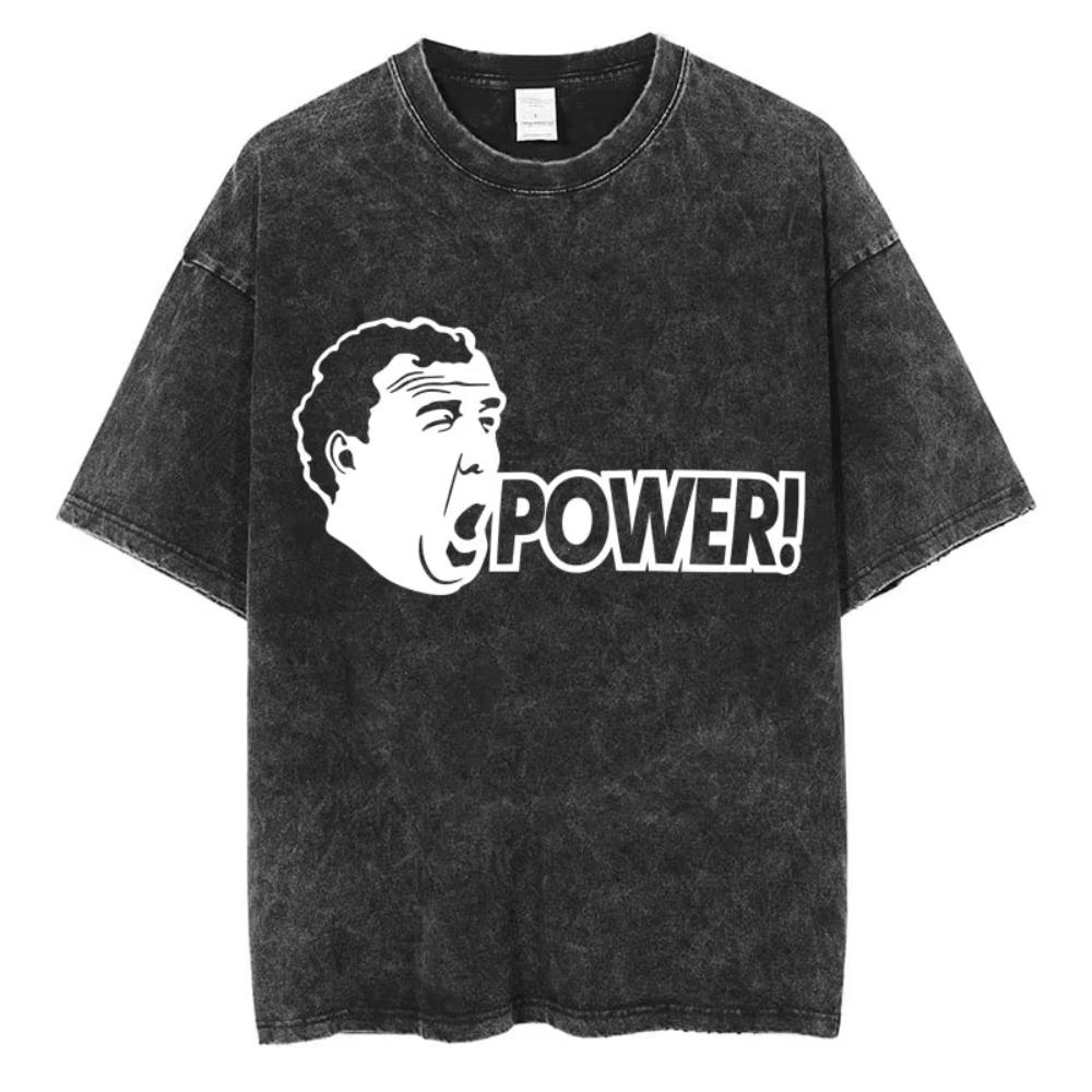Jeremy Clarkson Funny Inaudible Wasged Vintage Washed T Shirt Men Humor Fashion Tees Casual Cotton Oversized T Shirts Streetwear