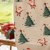 1PC LOZUJOJU Christmas Style Blackout Curtains Santa Claus Pattern Printed Curtains for Bedroom Living Room Balcony Window for Home Decor