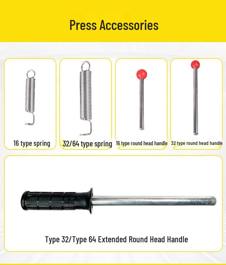 Manual Press Accessories: Die Springs, Drill Chuck Handle, Punch Press, Blanking and Stamping Machine