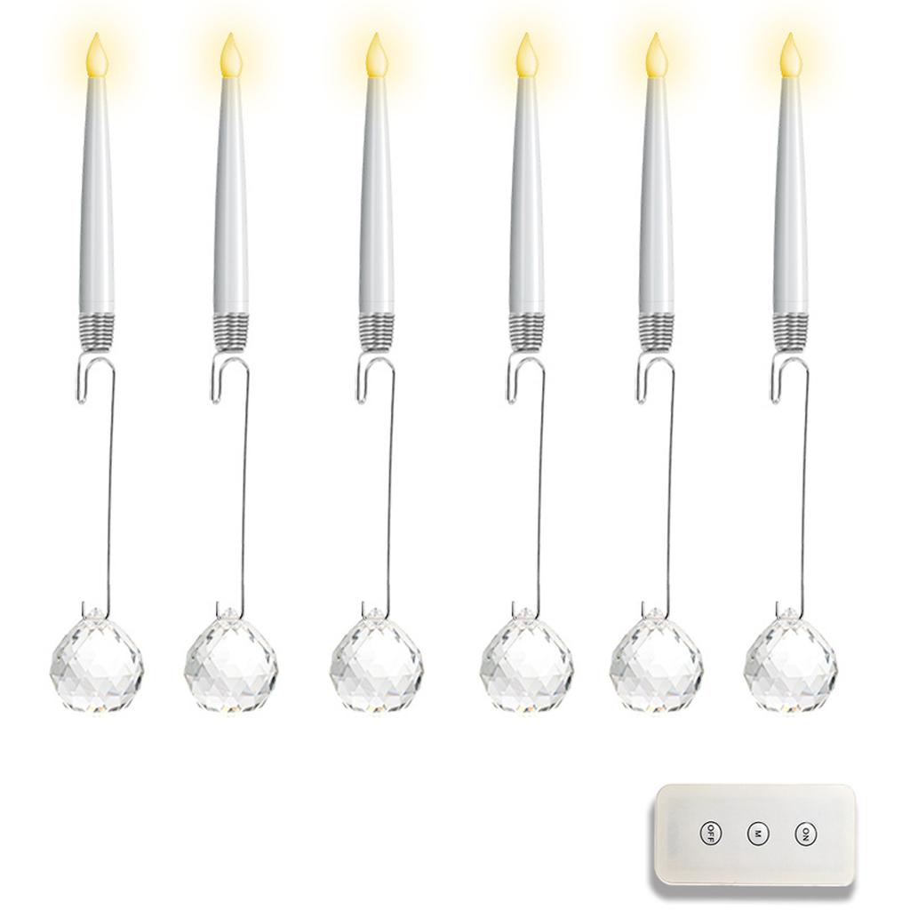 Christmas Tree With Remote Clear Ball Crystal Ball Hook, Christmas Decor With Crystal Hooks Tree Candles ,For Christmas  Decor