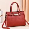 New Stone Pattern Solid Color Simple Large Capacity Setting Single Shoulder Oblique Span High Texture Women's Bag Women's Bag