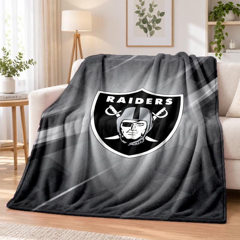 Las Vegas Raiders Printed Flannel Blanket Warm Comfort Bed Throw For Indoor Home Decoration