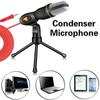 Професійний 3,5 мм конденсаторний звуковий мікрофон із підставкою для ноутбука ПК Запис Skype для телефону IPhone Android Комп’ютерні ігри Пряма трансляція YouTube