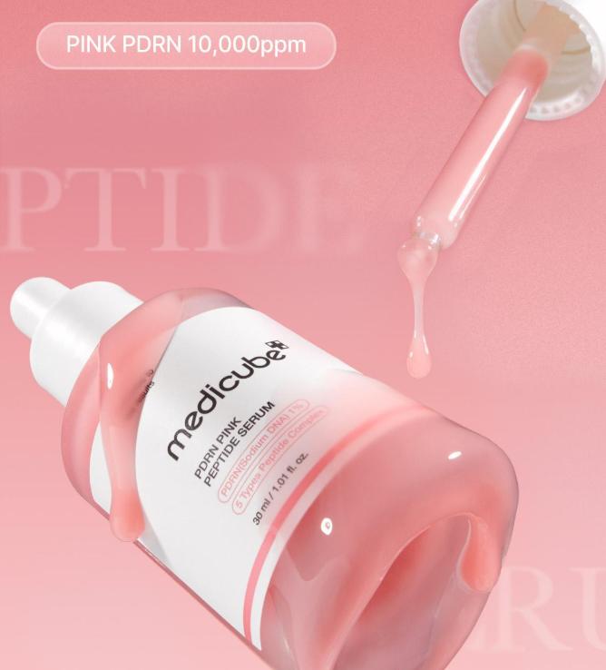 MEDICUBE PDRN Pink Peptide Ampoule Set (30ml + 50ml Refill) – Anti-Aging & Skin Repair Serum