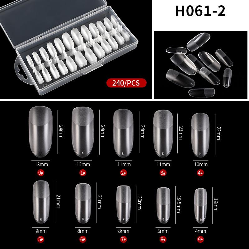 Press On Nails Coffin Nail Tips Clear Full Cover Fake Nail Artificial Press On Long Ballerina Transparent Nail Extensions