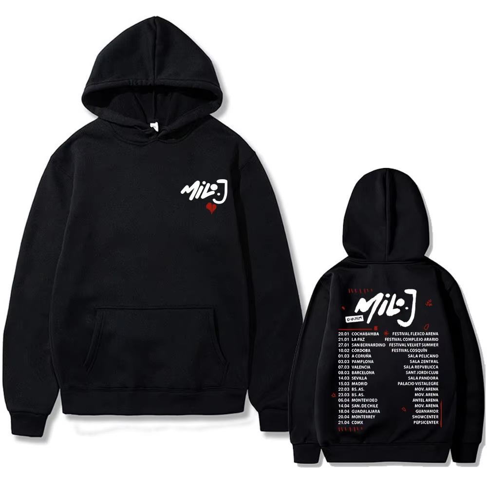 Rapper Milo J 111 Album Graphic Hoodie Men Women Hip Hop Fashion Oversized Hooded Sweatshirt Men's Casual Fleece Cotton Hoodies