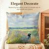 Claude Monet Oil Art Cushion Cover Natural Linen Organic Fabric Double-Sided Printing Sofa Home Decor Gift Pillow Case
