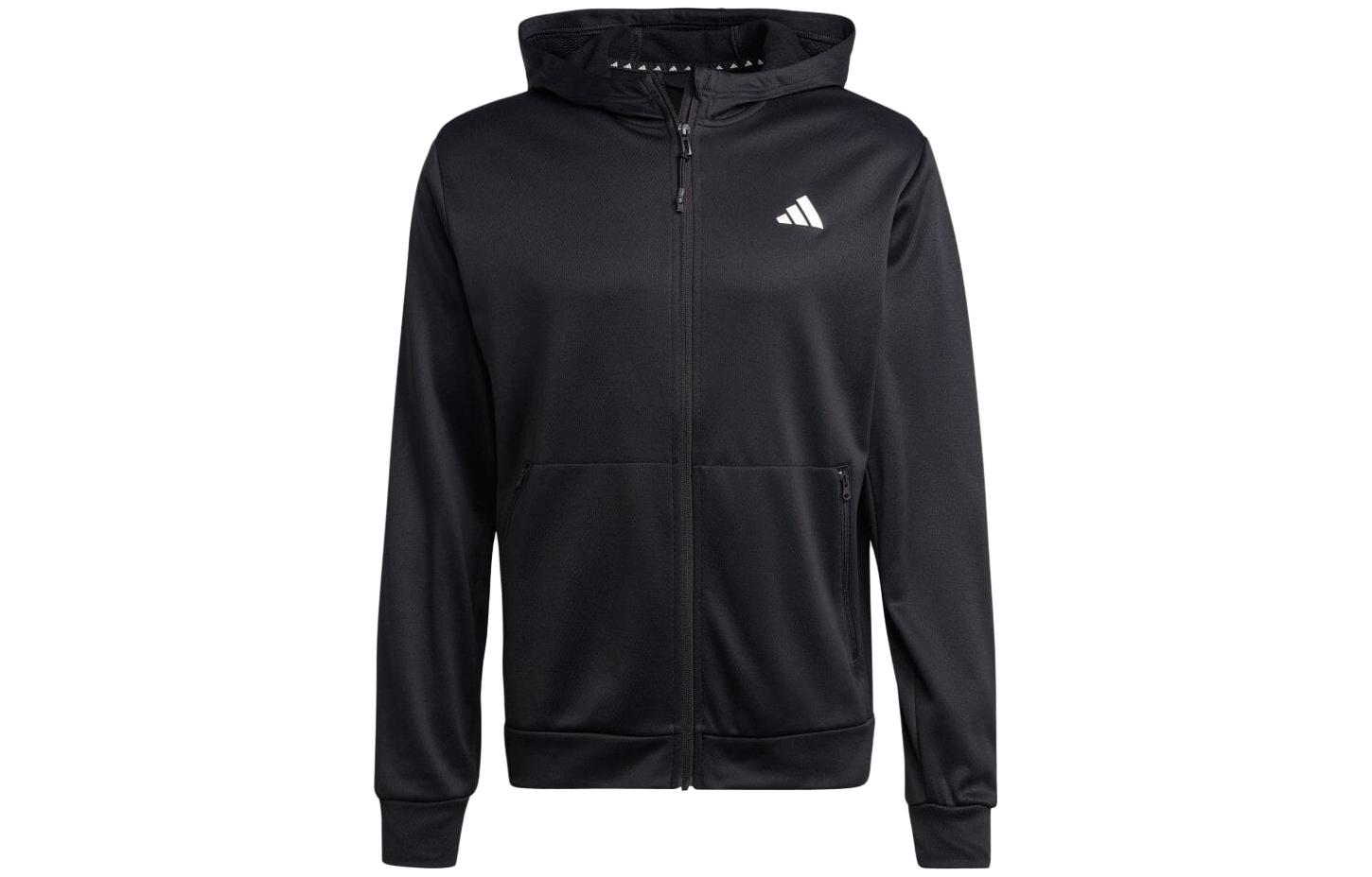 Толстовки Adidas Мужские Черные С Капюшоном Умеренная Кардиган IJ9618 L