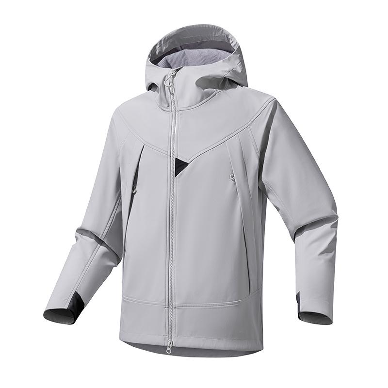 Spring and Autumn 2026 New Hooded Jacket Windproof Waterproof Anti-fouling Three-proof Breathable Outdoor Mountaineering Casual Jacket