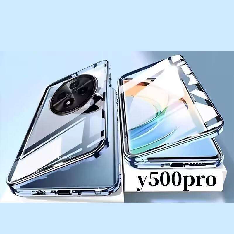 Magnetic Case for Vivo X200 X100 X100S X300 X90 Y500 Pro Ultra with Metal Frame Double Sided Tempered-Glass Full Lens Protection Cover Phone Bumpers