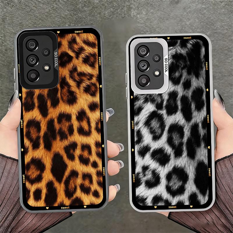 Fashion Sweet Leopard Print Shockproof Phone Case for Samsung A17 A16 A15 A14 A37 A57 A36 A56 A26 A35 A55 A25 A34 A54 A24 A13 A2