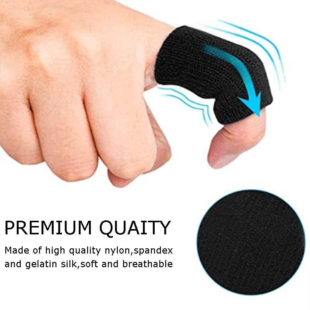 10Pcs Finger Protection Arthritis Support Thumb Brace Protector Finger Guard Fitness Sport Basketball Gym Elastic Finger Sleeves