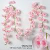 Guirlande de fleurs de cerisier artificielles de 186 cm, guirlande suspendue en soie Sakura pour mariage, jardin, arche, mur, décoration de fête à domicile