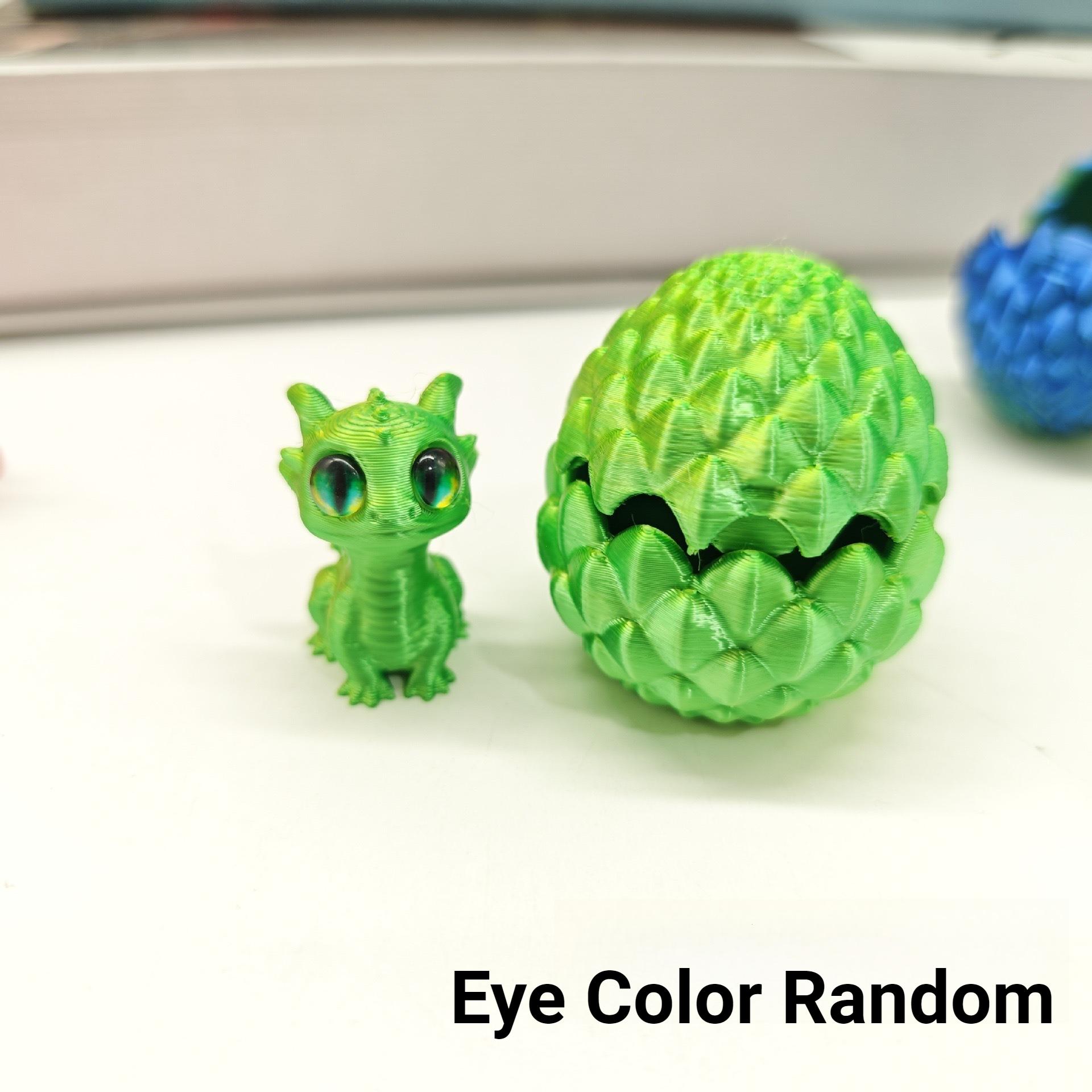 

3D Printed Dragon Egg Figures Animal Toys MIni Dragon Fidget Toys Simulation Eyes Home Accessories Desktop Decor Kids Toys Gifts жовто-зелений
