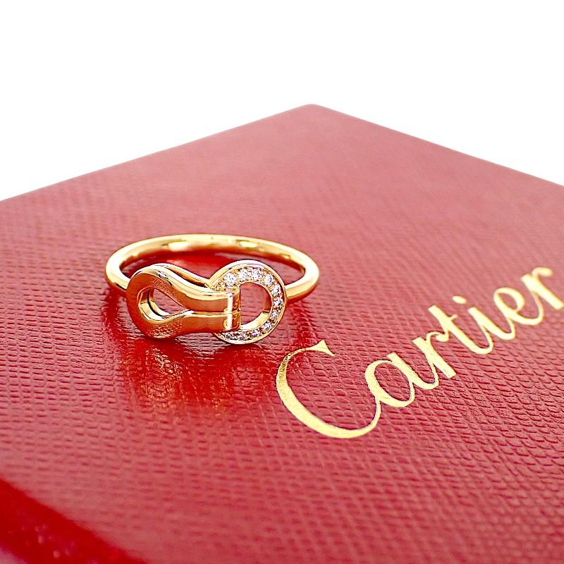 CARTIER  B4209348 #8(JP Size) ring gold K18 Pink Gold/diamond Women