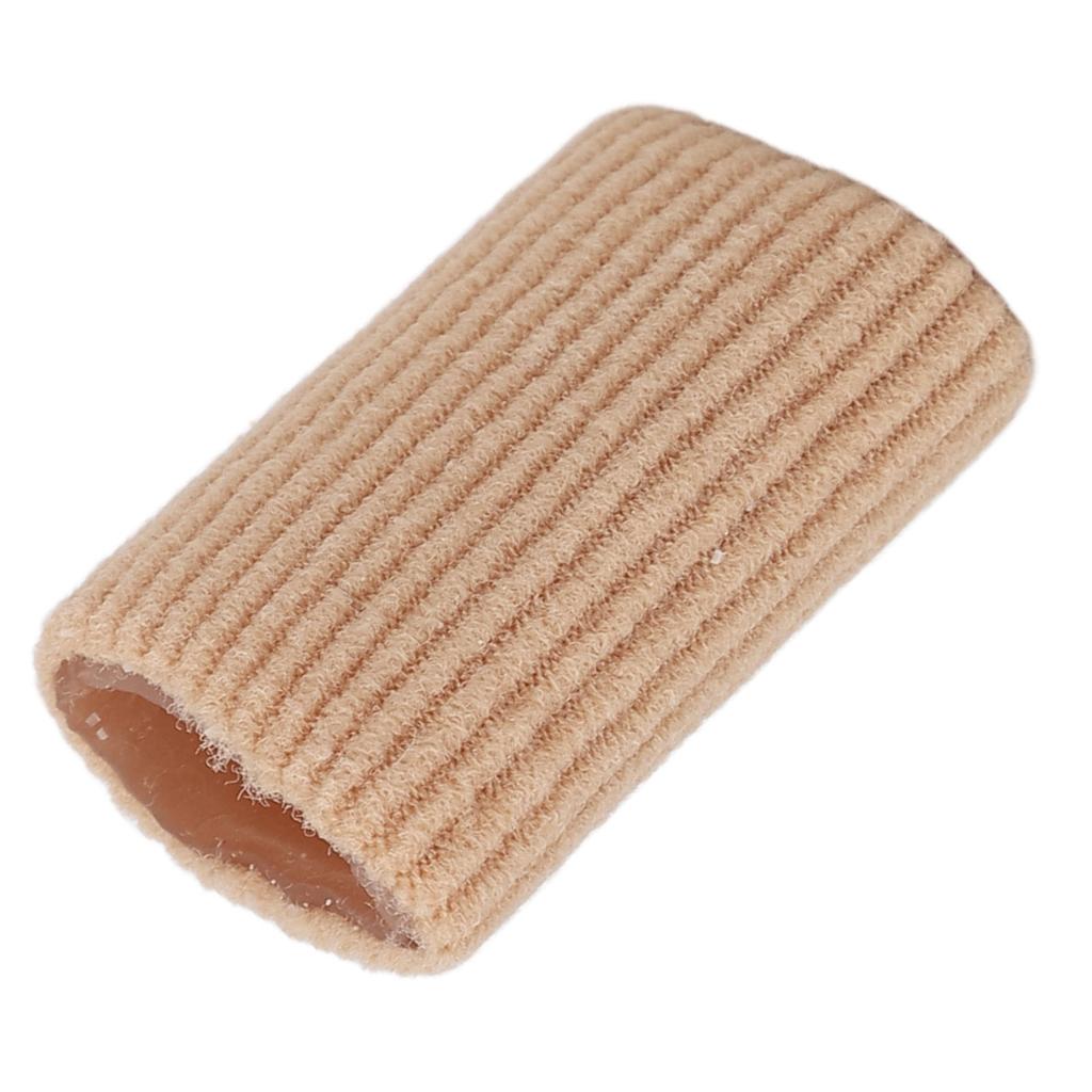 10pcs Toe Cushion Tube Soft Silicone Finger Toe Sleeves Corn Pad Protector for Blisters Calluses M 1.2 X 0.8in