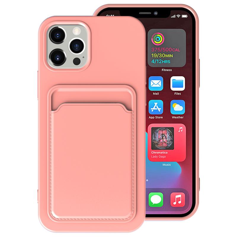 Push Card Slot Matte Soft TPU Bumper Case for IPhone 16 15 14 13 12 11 Pro Max Plus Mini X XS XR Max Shockproof Wallet Cover