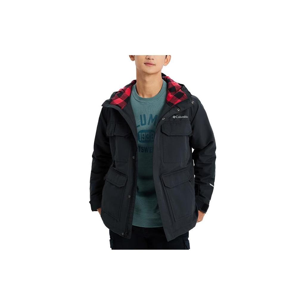 Columbia Solid Logo Outdoor Waterproof Casual Cotton Jacket Men Jackets Black WE2425-010