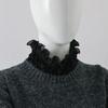 Autumn Fake Collar for Womens Halloween High Neck Cloak Scarf Ruffled Edge Shirt Detachable Collar Cloud Shoulder Shawl