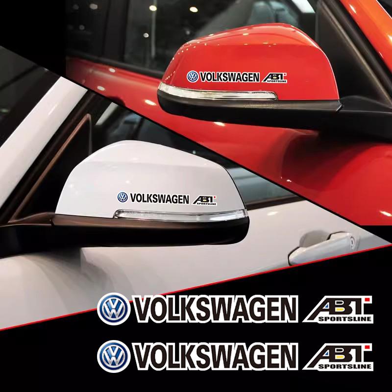RUNTB1 4Pcs Car Body Decal Stickers Styling Emblem Accessories For VW GTI Polo Golf Passat Tiguan Arteon Touareg Taigo Caddy Jetta b10