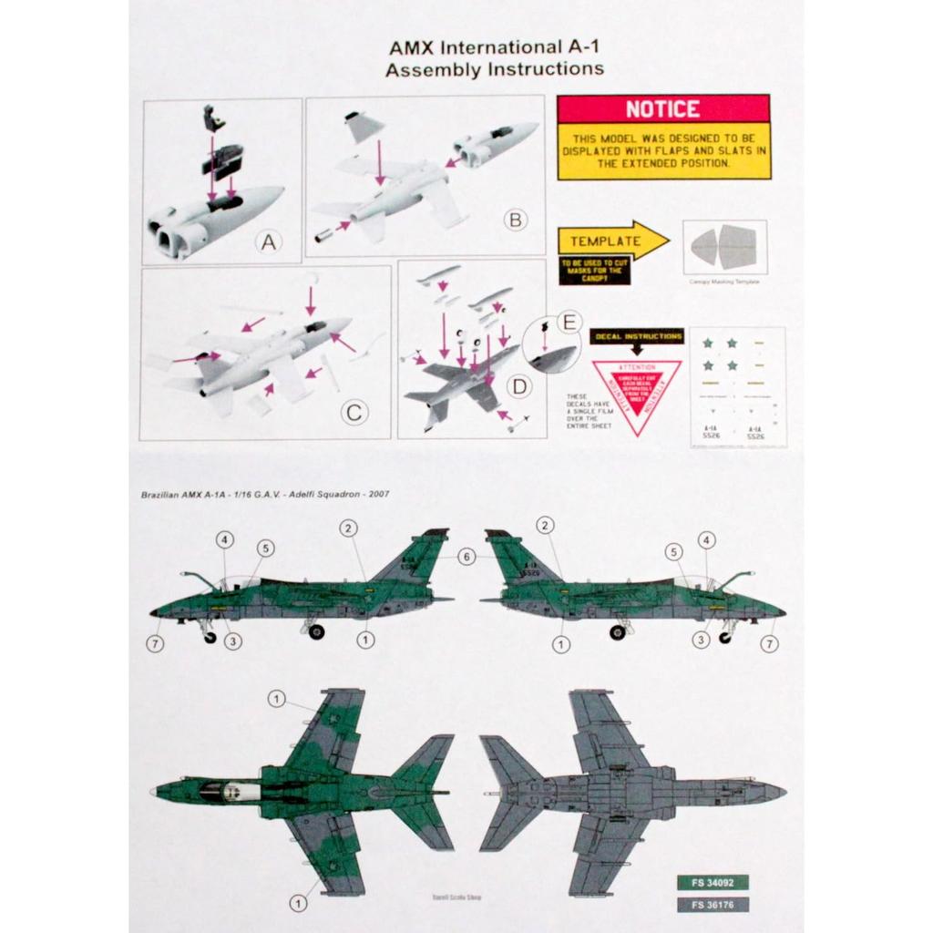 Miniwing AMX Light Attack Aircraft 3D Printer Kit MWG144102 1/144 A-1 (Airplane)