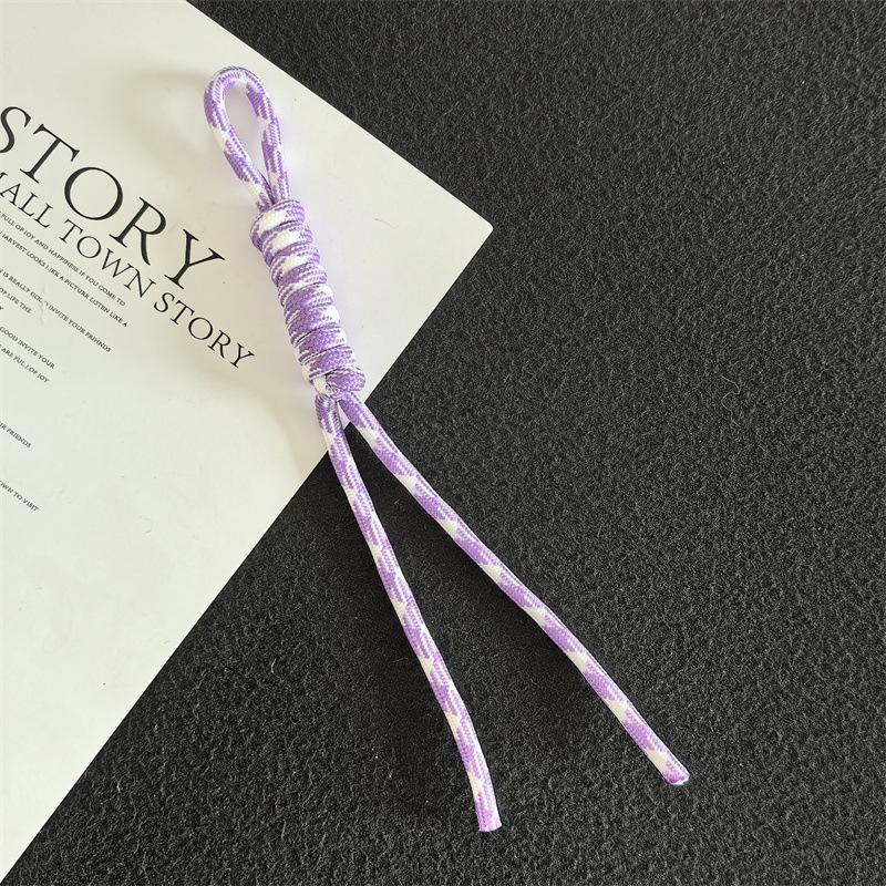 Colorful Trendy Miu Style Polyester/Nylon Braided Rope Pendant with Knotting for Bags