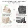 BHBL Macrame Storage Baskets Boho Decor Box Handmade Woven Countertop Toilet Tank Shelf Cabinet Organizer, Set of 2,A