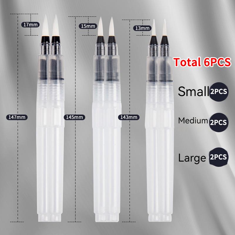 3/18pcs Refillable Water Color Brush Pen Set Artist Grade Watercolor Paint Brushes for DIY Art Calligraphy Painting & Lettering