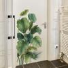 Personalized Tropical Green Plant Leaves Bathroom and Toilet Decoration and Beautification Wall Stickers