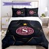 Servette FC Bedrucktes 3-teiliges Bettwäsche-Set Atmungsaktiver Bettbezug mit Kissenbezügen Dekorative Bettwäsche für Schlafzimmer Zuhause