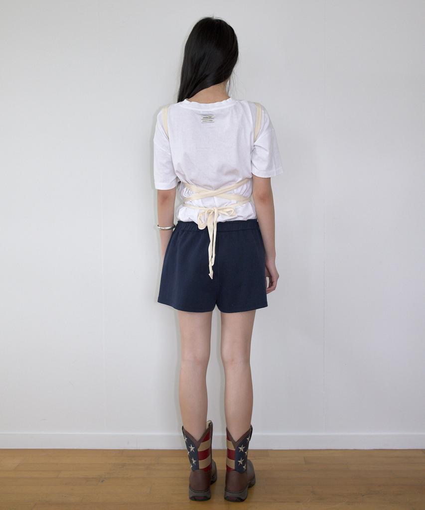 Obeodyupeulleeo Button Pointed Shorts_Navy