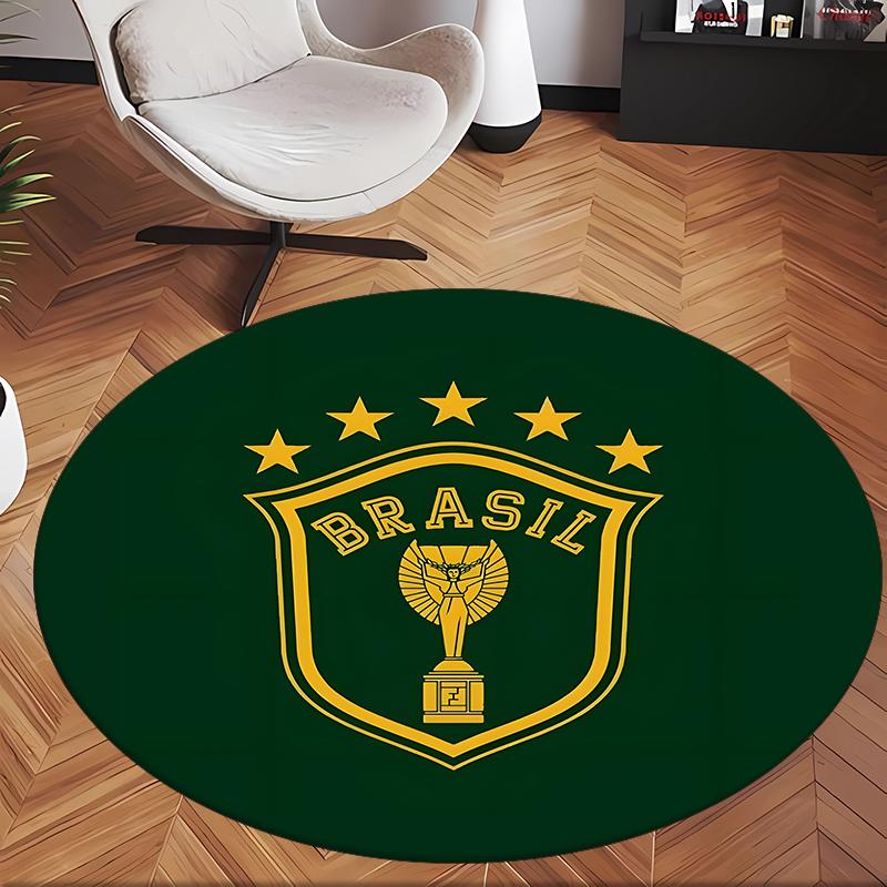 Cbf (1) Round Office Rug Decorative Floor Rug for Office Bedroom Living Room and Home Space
