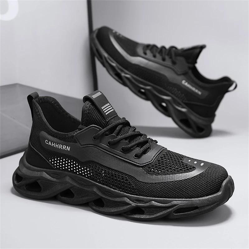 Fashion Men's Spring Summer New Lightweight Breathable Mesh Sports Shoes Casual Lazy Style PVC Outsole Non-Leather Leisure Running Shoes