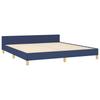 Bed Frame without Mattress Blue 180 x 200 cm Fabric