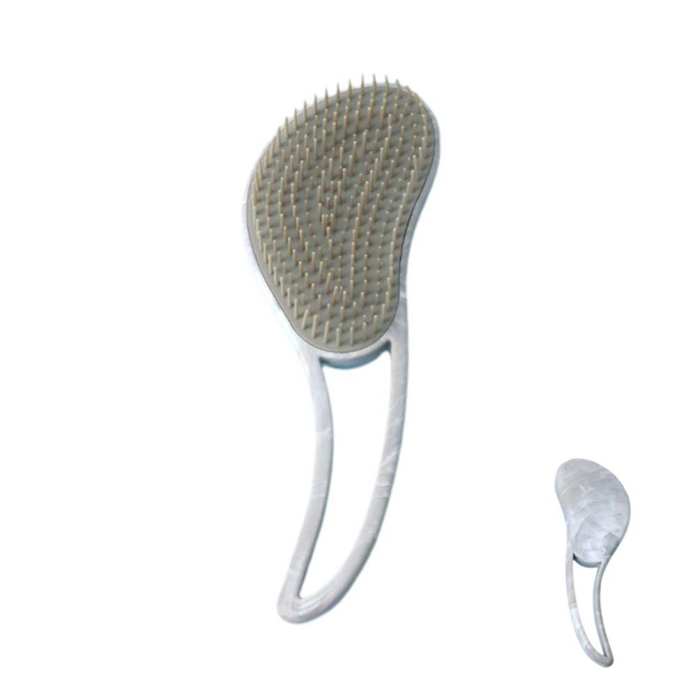 Curved Handle Scalp Massage Brush Smooth Bristles Anti-static Grooming Hairbrush Comfortable Hairdressing Comb Daily Hair Care